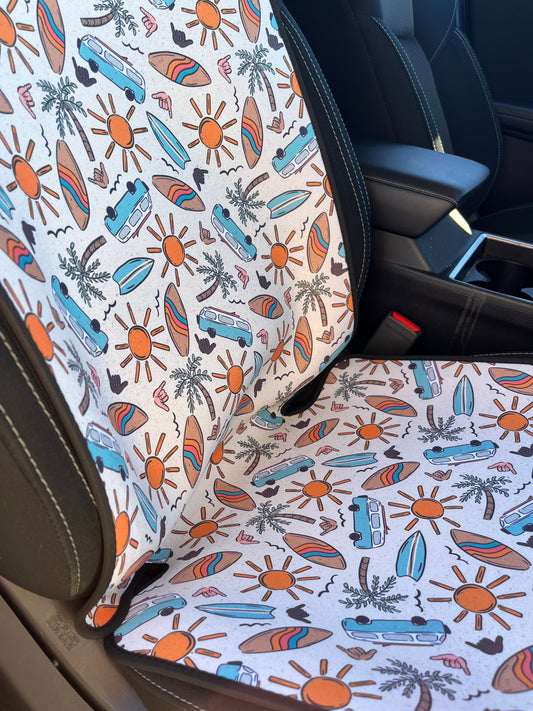 Neoprene Car Seat Cover- Surfs up